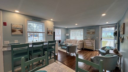 East Falmouth Cape Cod vacation rental - Breakfast bar area with 3 barstools.<br/>Living room/Seating Area