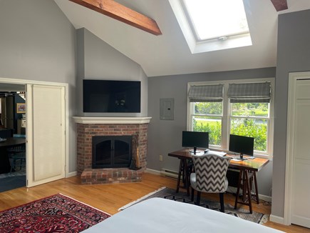 Orleans Cape Cod vacation rental - Fireplace and bedroom office space in downstairs bedroom