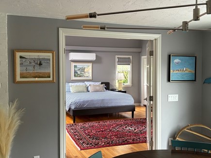 Orleans Cape Cod vacation rental - King bed in downstairs Primary with Pullout Sofa and Fireplace