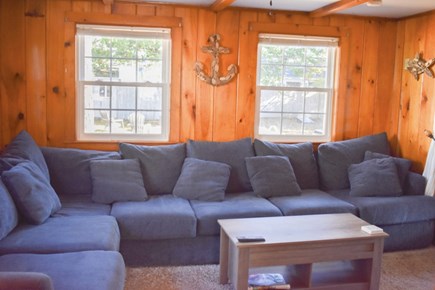 Dennis Port Cape Cod vacation rental - Sectional couch in den, seats 6