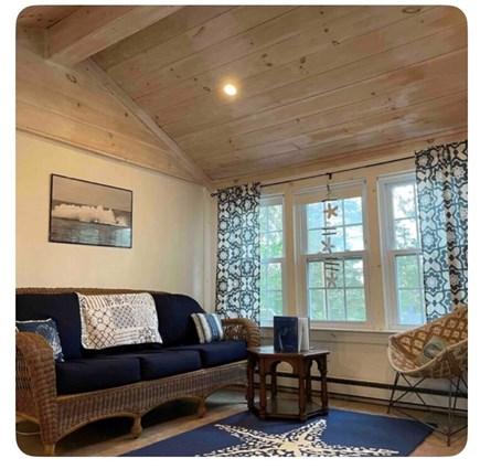 Truro Cape Cod vacation rental - Living area is comfortable, sunny, breezy and light filled.