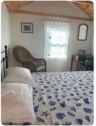 Truro Cape Cod vacation rental - Primary bedroom with comfy memory foam queen bed and desk