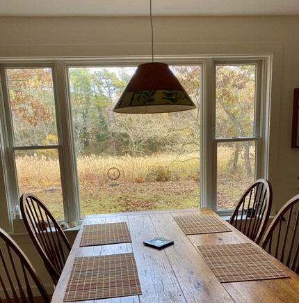 Wellfleet Cape Cod vacation rental - Uninterrupted view of wetlands from dining room table