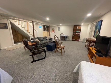 Wellfleet Cape Cod vacation rental - Finished basement, with TV,  2 twin beds and fold out couch.