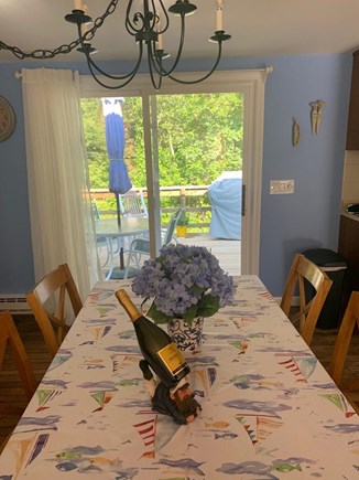 Brewster Cape Cod vacation rental - Large table that seats six people comfortably.