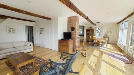 Wellfleet Cape Cod vacation rental - Second floor living room with dining room beyond