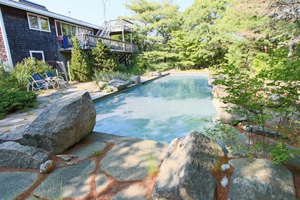 Truro Cape Cod vacation rental - An in ground pool gated for safety (option to have it heated)