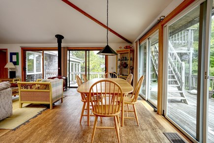 Truro Cape Cod vacation rental - Dining table can comfortably seat 8