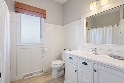 Truro Cape Cod vacation rental - Bright bathroom with tub and stand up shower