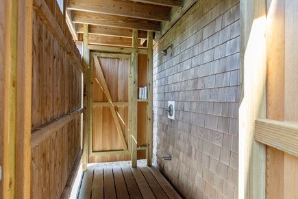Truro Cape Cod vacation rental - Rinse off after a day at the beach in the outdoor shower