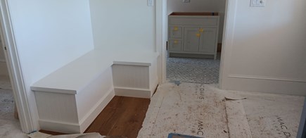 Eastham Cape Cod vacation rental - Kitchen bench installed.