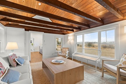 Eastham Cape Cod vacation rental - Living Room with View of Marsh and Split AC