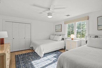 Harwich Port Cape Cod vacation rental - Upstairs guest bedroom #2 with two queens