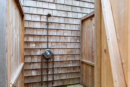 Brewster Cape Cod vacation rental - Outdoor shower to rinse off after a day at Long Pond