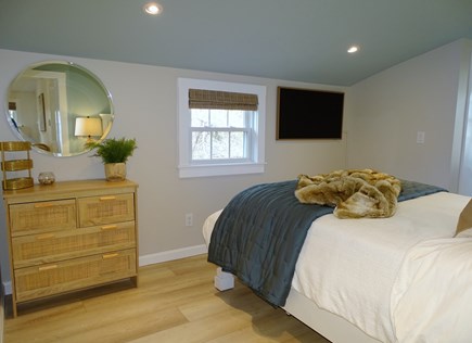 Dennisport Cape Cod vacation rental - Queen size master bedroom with Frame TV