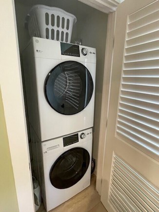 Dennisport Cape Cod vacation rental - Washer and dryer: detergent and dryer sheets provided