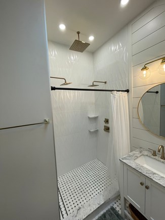 Yarmouth Port Cape Cod vacation rental - Master Bathroom Double Shower with Rainfall Shower.