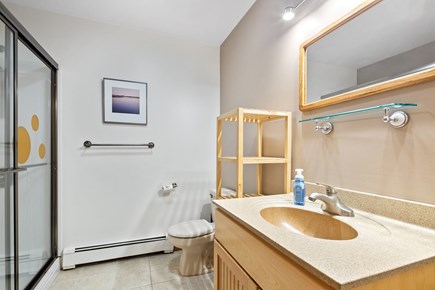 Eastham Cape Cod vacation rental - Full bathroom in the hallway with large walk in shower