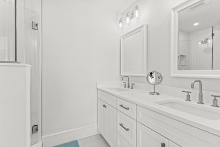Dennis Cape Cod vacation rental - Master Bath with glass shower.