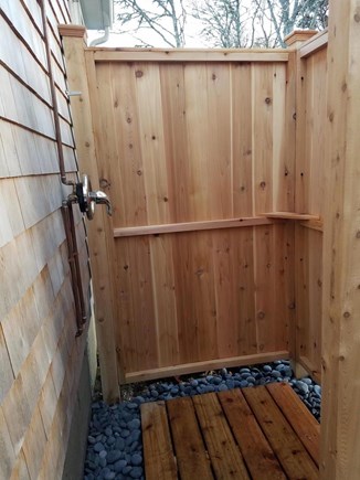Harwichport Cape Cod vacation rental - Outdoor shower with changing room