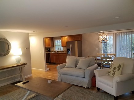 Harwichport Cape Cod vacation rental - Open concept LR and DR kitchen allows for  family time.
