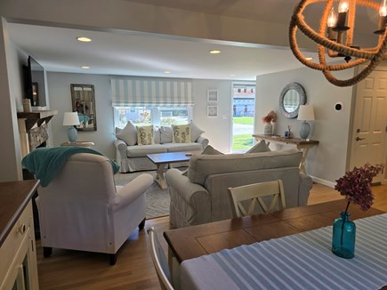 Harwichport Cape Cod vacation rental - Living room and dining room