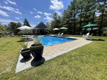 Sandwich Cape Cod vacation rental - Amazing heated salt water pool with hot tub and outdoor kitchen