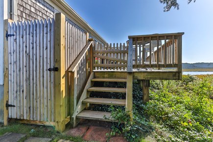 Dennis Cape Cod vacation rental - Side deck with outdoor shower