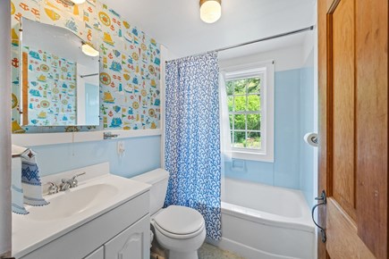 Wellfleet Cape Cod vacation rental - First floor full bathroom with a tub and shower