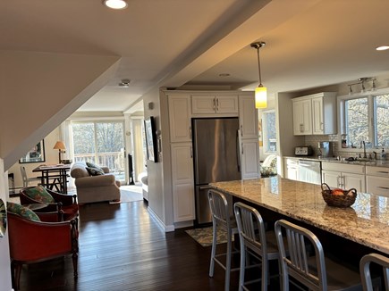 S Harwich Skinequit Pond area  Cape Cod vacation rental - Beautiful open floor plan with large center island in kitchen.