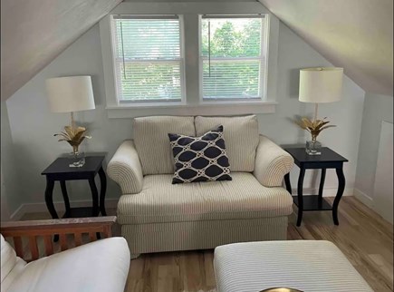 Sandwich Cape Cod vacation rental - Upstairs sitting area with full futon, tv, and love seat sleeper