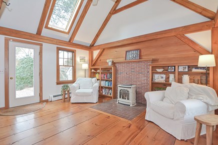 West Falmouth Cape Cod vacation rental - Living/Family room off of the kitchen, opens to back deck
