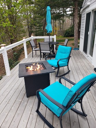 Harwich Cape Cod vacation rental - Private patio looking out to woods and marshland.