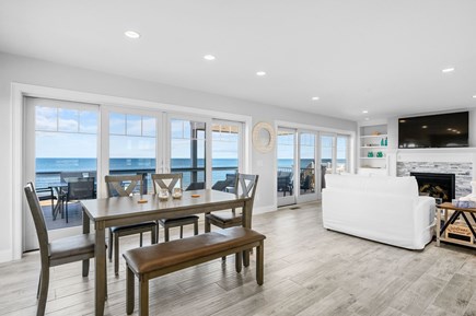 East Sandwich Cape Cod vacation rental - Open concept dining, living, and kitchen. With seating for 10.