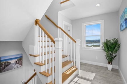 East Sandwich Cape Cod vacation rental - 2nd floor hallway leading towards bathroom 2 or staircase up to 3rd floor.