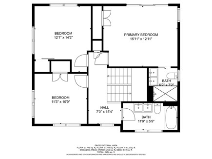 East Sandwich Cape Cod vacation rental - 2nd Floor Floor Plan