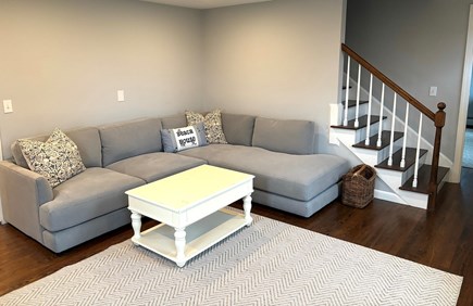 East Falmouth Cape Cod vacation rental - Family room with plenty of seating for movie night or game night