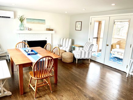 East Falmouth Cape Cod vacation rental - Large eat in kitchen with fireplace