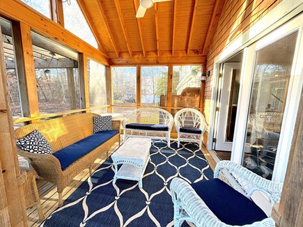 East Falmouth Cape Cod vacation rental - Screened in porch with ceiling fan