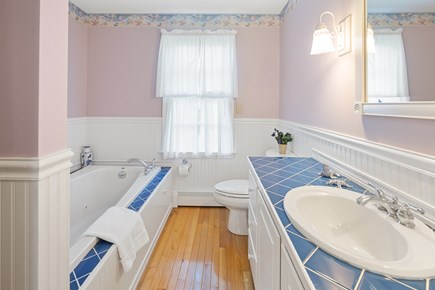 Orleans Cape Cod vacation rental - Primary ensuite bathroom with jetted tub and walk in shower