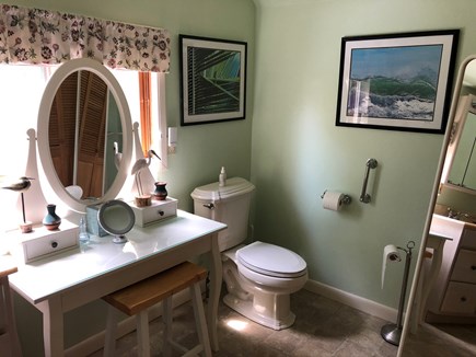 Wellfleet Cape Cod vacation rental - Bath upstairs, vanity sink toilet closet