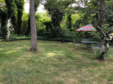 Wellfleet Cape Cod vacation rental - Large back yard, room for bocce/lawn games, second table, firepit