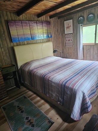 Wellfleet Cape Cod vacation rental - Bedroom with new queen bed, dresser, clothes rod and hooks