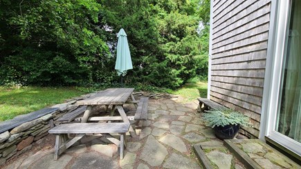 Wellfleet Cape Cod vacation rental - Patio off cottage has a picnic table