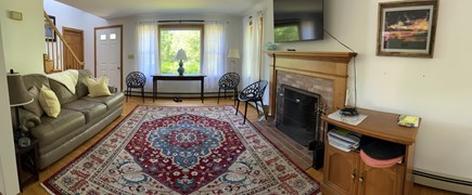 Chatham Cape Cod vacation rental - Living room with new smart tv above the mantle