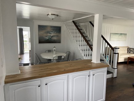 West Yarmouth Cape Cod vacation rental - Dining area with seats at the kitchen island