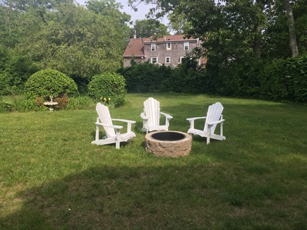Hyannis Cape Cod vacation rental - View of our backyard and the fire pit.