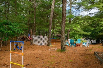 Dennis Cape Cod vacation rental - Lawn game area near fire pit