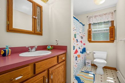 Dennis Cape Cod vacation rental - Second floor bathroom with tub/shower combo