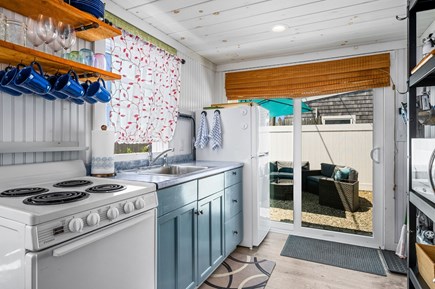 Dennis Port Cape Cod vacation rental - Kitchen with outdoor seating view